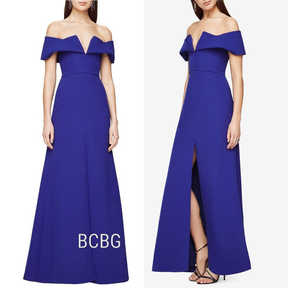 BCBG MAXAZRIA Amalie Off-The-Shoulder Gown - Picture 2 of 5